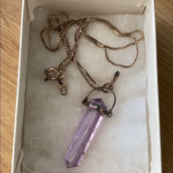 Amythest Vintage Necklace 20 inch - Picture 3 of 4